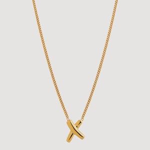 Bisous Yellow Gold Necklace