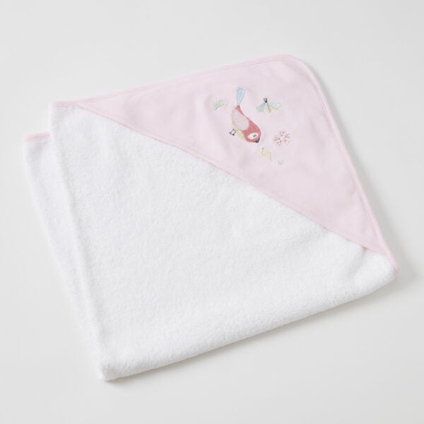Birdie Embroidered Hooded Towel