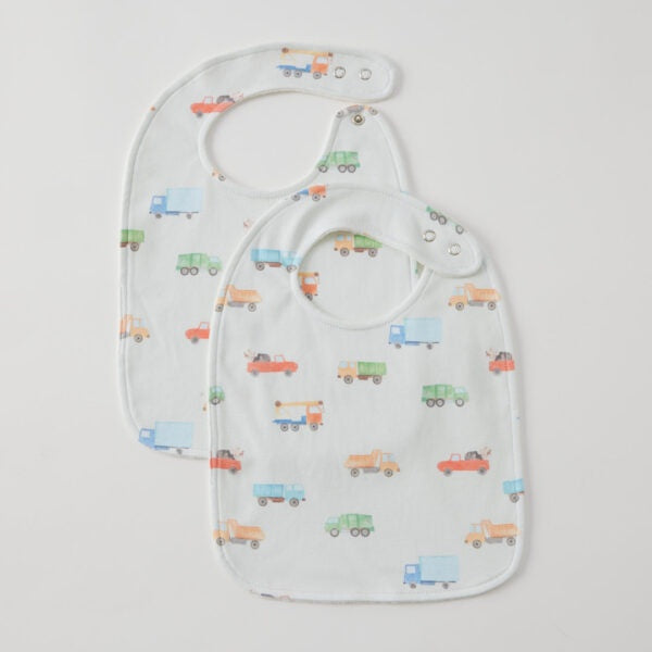 Trucking Along Jersey Bib Set Of 2
