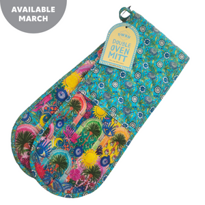Printed Fabric Double Oven Mit