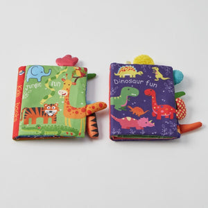 Jungle & Dinosaur Fun Fabric Books Asst