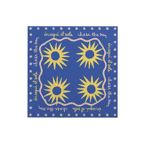 Sole 20pk Paper Napkin Blue