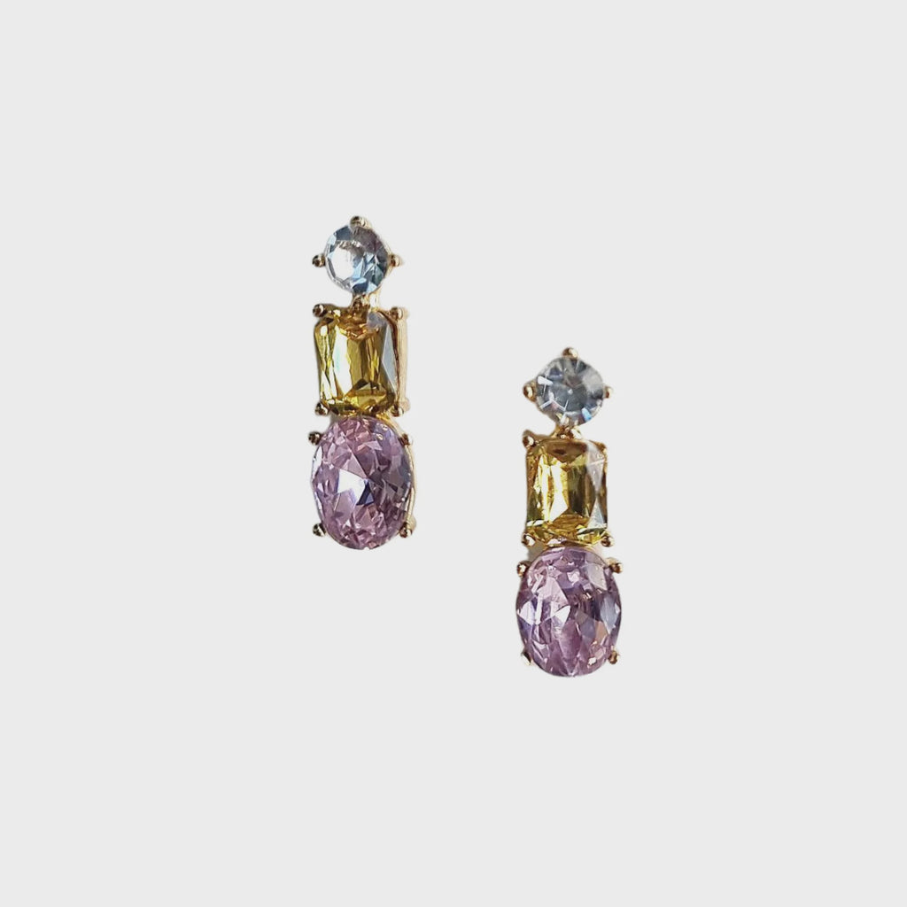 Marian Gem Earring Yellow Pink