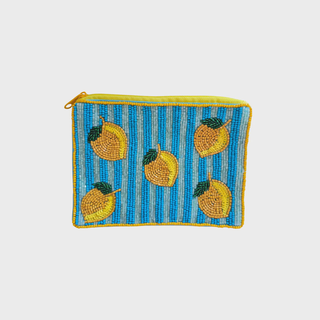 Lemons Beaded Pouch