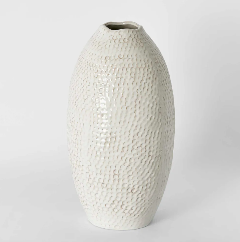 Jaylen Tall Vase Cream