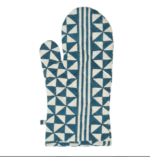 Malta Geo Stripe Cotton Single Oven Glove