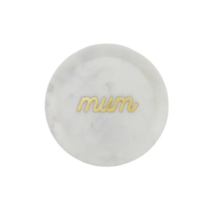 Mum Marble Inlay Trinket Dish