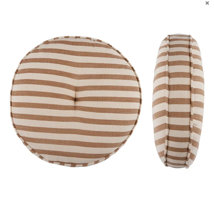 Montauk Round Cotton Cushion / Terracotta