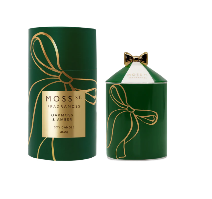 Oakmoss & Amber Ceramic Candle 360g