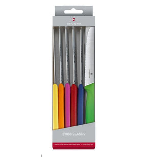 Victorinox Swiss Classic Knife Set of 6 Rainbow