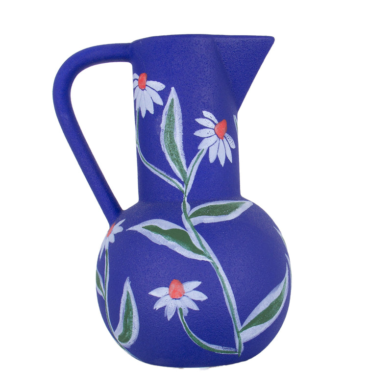 Indigo Vase with Handle