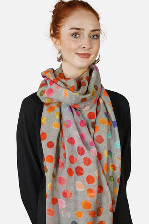 Wool Scattered Dots Scarf
