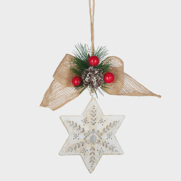 Star w/ Pinecone Hanging Ornament