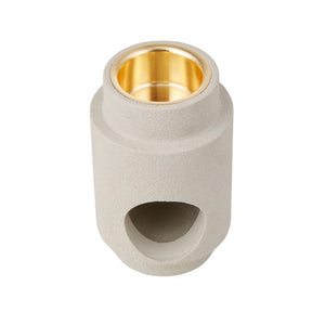 Sandblasted Sandstone Oil Burner / White & Brass