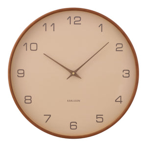 Acento Wall Clock Sand Walnut 40cm