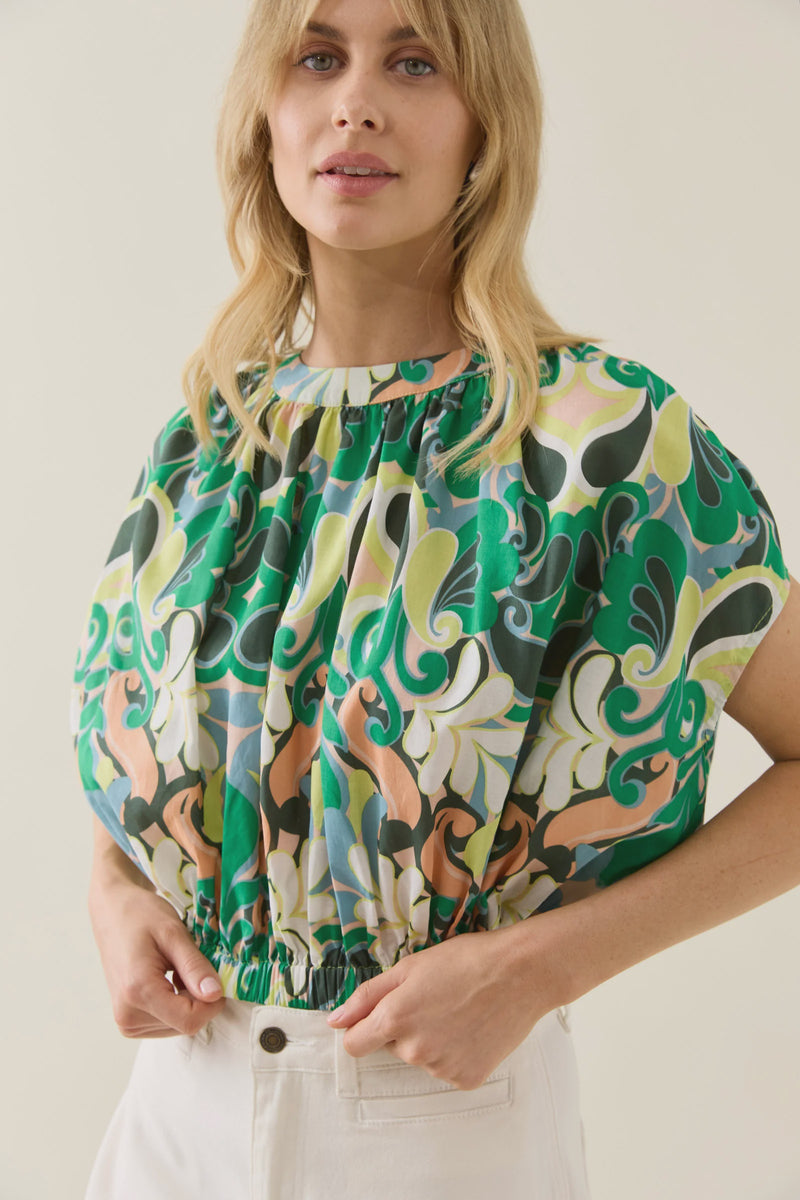 Aurora Reversible Crop Top Paisley