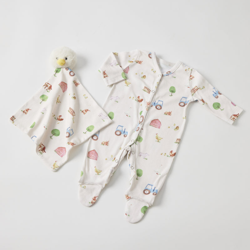 Barnyard Babies Romper & Comforter