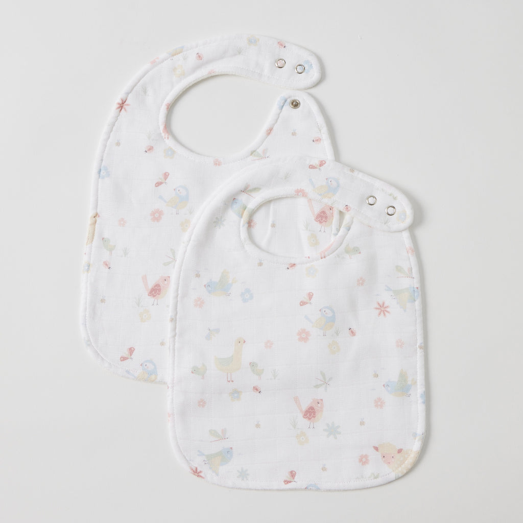 Birdy Muslin Bib Set of 2