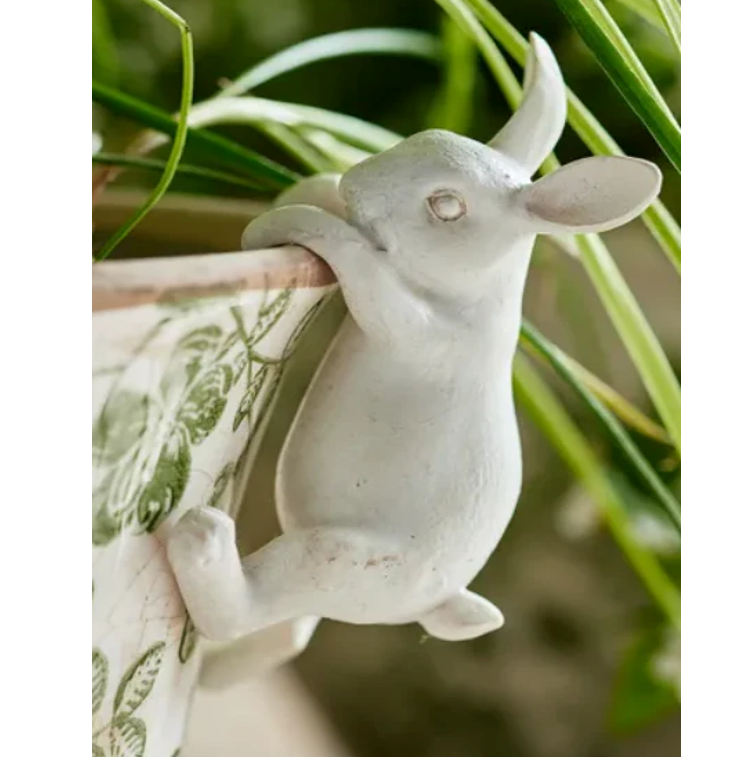 Hanging Bunny Decor White