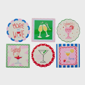 Cocktail Ceramic Coaster 6 Assorted