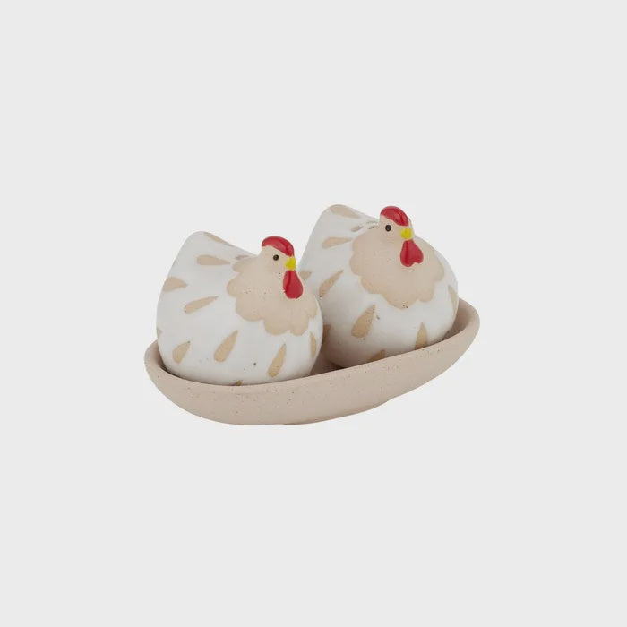 Charlie Chook Ceramic S&P Shakers