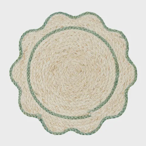 Sonny Husk Placemat Natural & Emerald