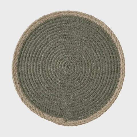 Harris Cotton/Jute Placemat Olive