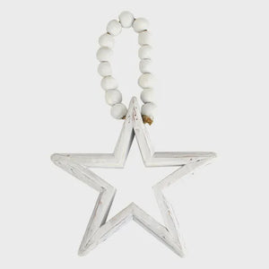 Twinkle Hang Star W/Beaded Handle