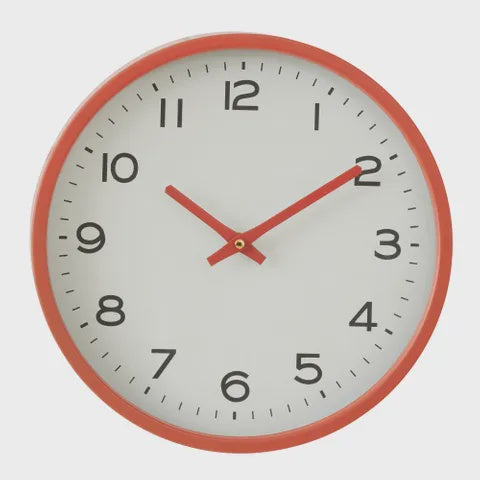 Cooper Metal Clock Red/White 30.5cm