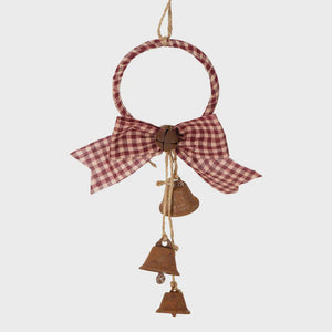 Dural Gingham Bell Rusty Door Hanger Decoration