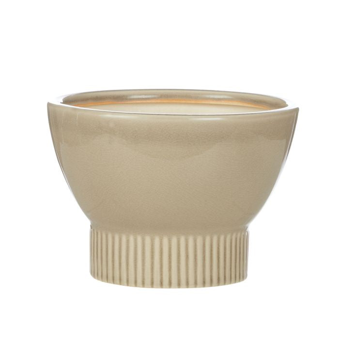 Rouen Bowl Planter Beige Medium