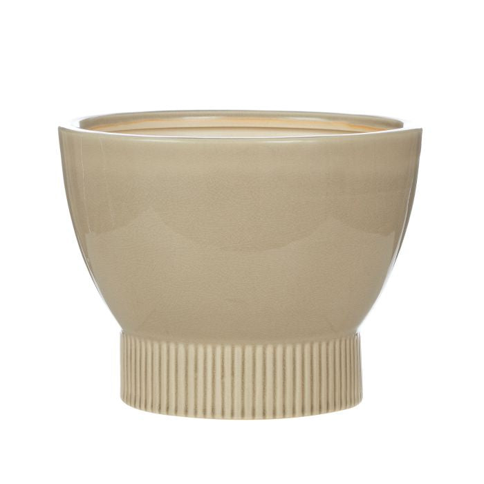 Rouen Bowl Planter Beige Large