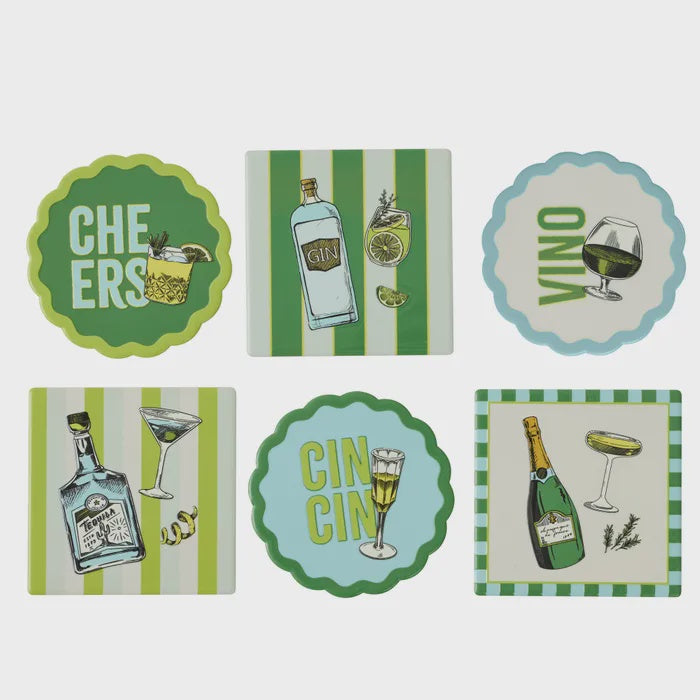Gimlet Ceramic Coaster Asst
