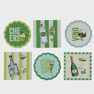 Gimlet Ceramic Coaster Asst