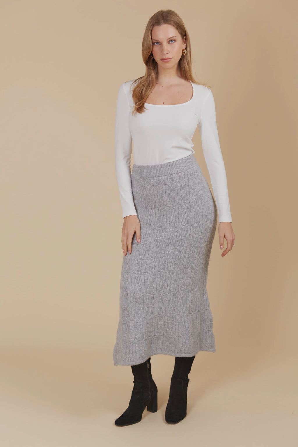Hera Knit Skirt Marle