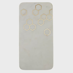 Hive Marble Inlay Serving Board