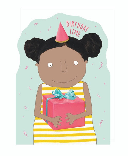 Die Cut Birthday Time Girl