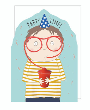 Die Cut Party Straw Card