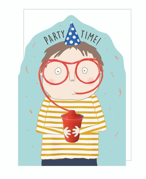 Die Cut Party Straw Card