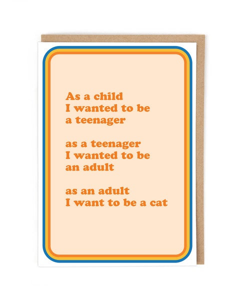 Pina Coladas I Want to be a Cat Card