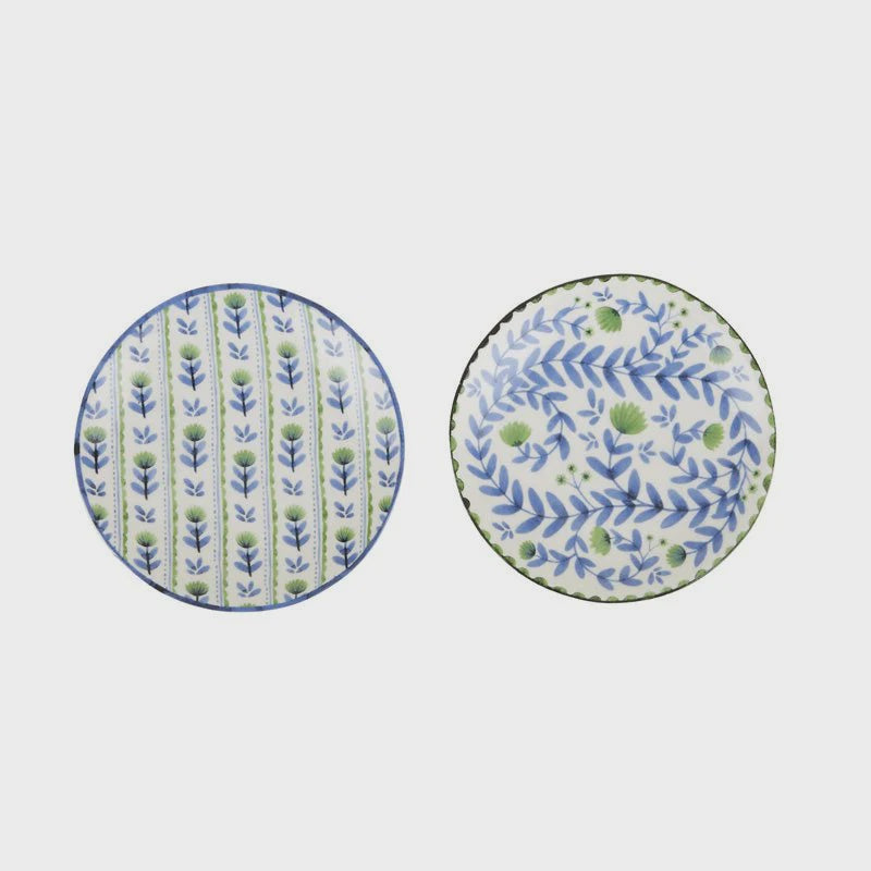 Indigo Ceramic Plate 2/Asst