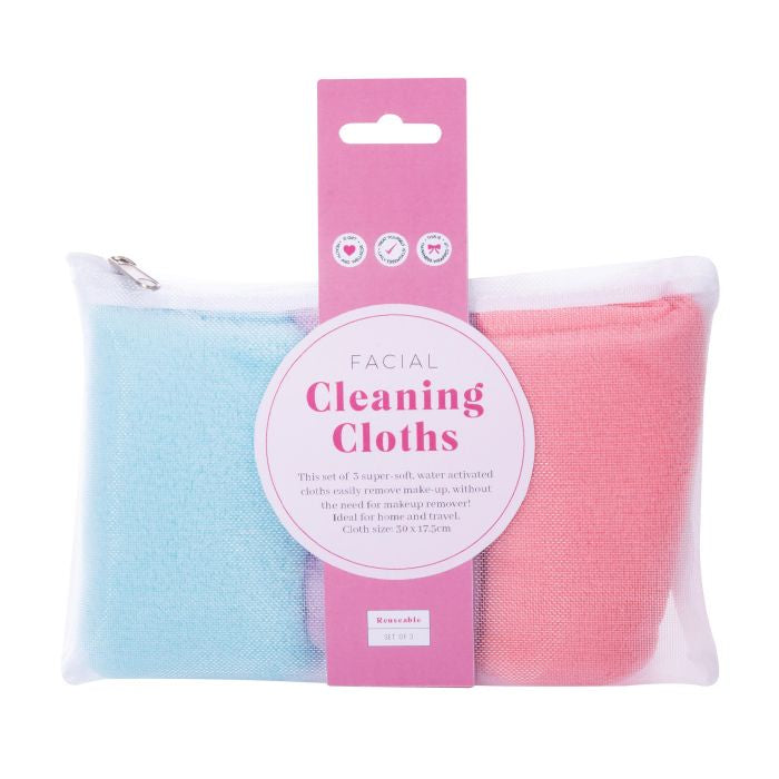 Reusable Facial Cleaning Cloths S/3