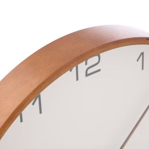 Acento Wall Clock White Walnut 40cm