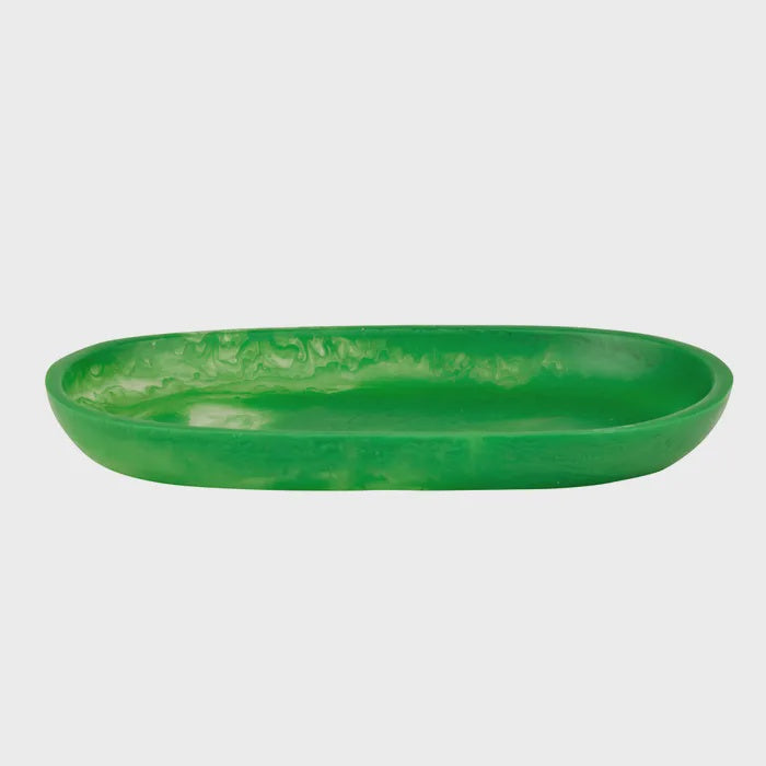 Kip Resin Oval Tray Emerald