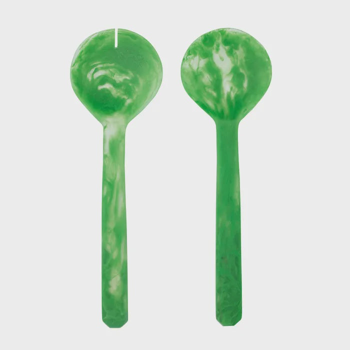 Kip Resin Salad Servers Emerald