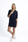 Leni Shirt Dress Navy