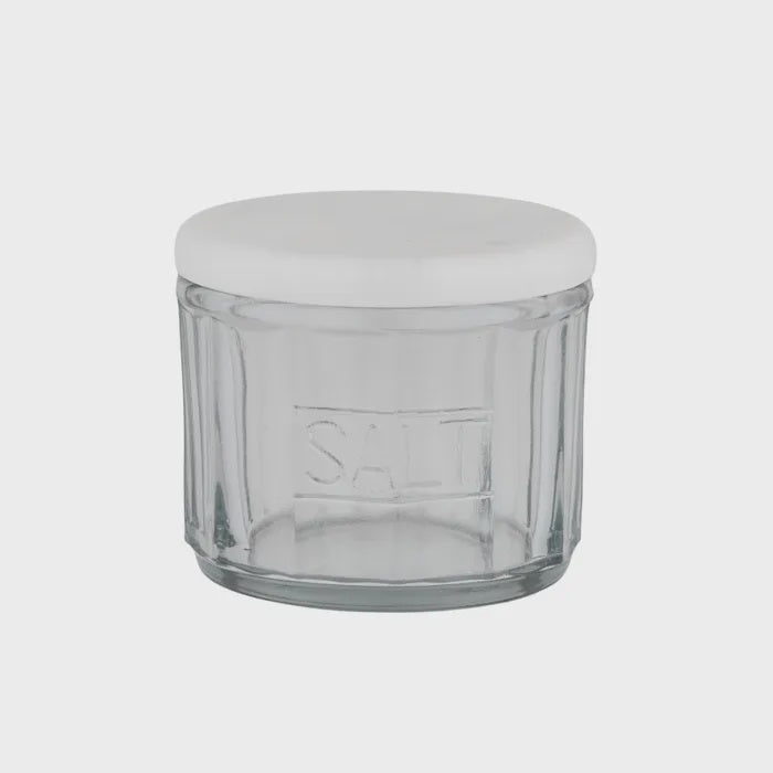 Mira Marble Glass Salt Jar