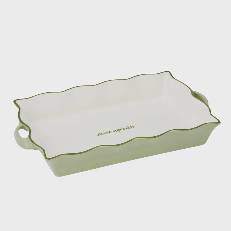 Noto Ceramic Rectangle Baking Dish Mint