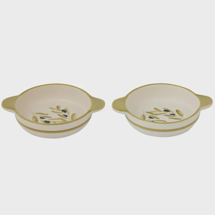 Oamra S/2 Ceramic Dish Olive