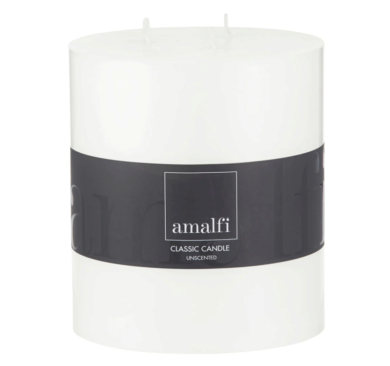 3 Wick Candle 12.5x15cm White